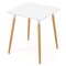 PVC MDF Square Dining Table with Metal Leg, Sturdy and Compact